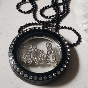 Authentic Origami Owl Large Black Locket